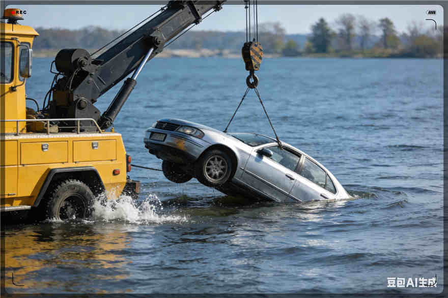 红岗区吊车救援电话【案例】